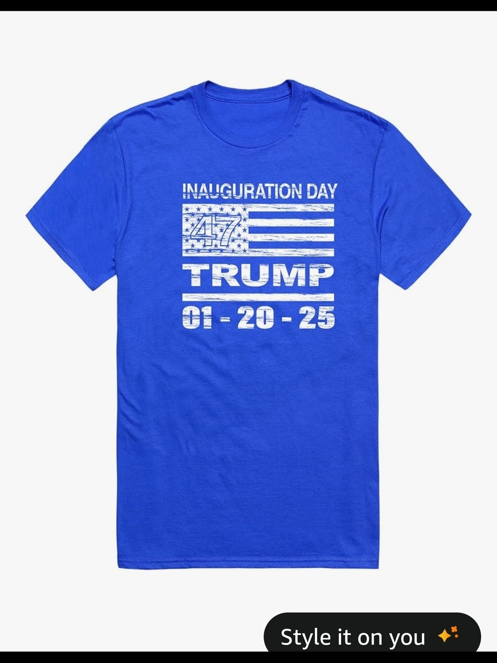 Hanes Royal Blue 'Inauguration Day' Graphic Tee